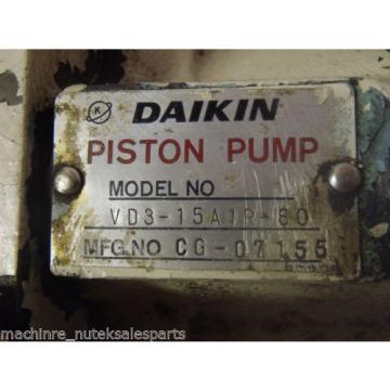 Daikin Piston Pump with Motor VD3-15A1R-80 _ 200v _ VD315A1R80