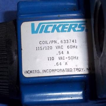 VICKERS 110/120V 54/64A 5000 PSI HYDRAULIC PILOT VALVE, DG4V-3-2AL-MPB-WLB-40