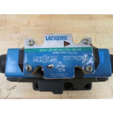 VICKERS SOLENOID DIRECTIONAL CONTROL VALVE; P/N: DG4V-3S-6C-M-FTWL-B5-60 ~Origin~