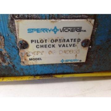 Origin VICKERS D84CCLL, F3DGPC 06 DADB51 HYDRAULIC PILOT OPERATED CHECK VALVE 15