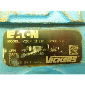 Origin EATON VICKERS V20F-1P11P-38C6H 22L POWER STEERING / HYDRAULIC PUMP