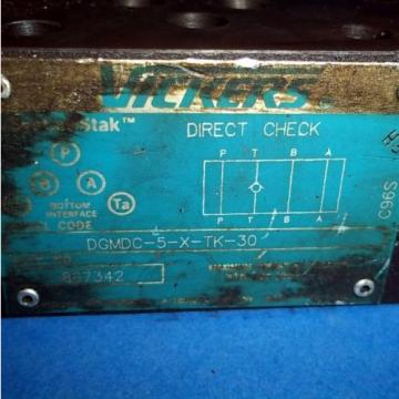 VICKERS 4570 PSI DIRECT CHECK VALVE DGMDC-5-X-TK-30