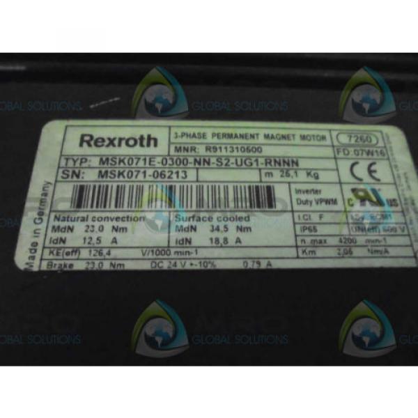 REXROTH MSK071E-0300-NN-S2-UG1-RNNN SERVO MOTOR Origin NO BOX #1 image