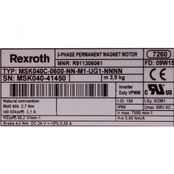 MSK040C-0600-NN-M1-UG1-NNNN Japan Japan SERVO MOTOR REXROTH FREE EU SHIPPING ID4263 #4 image