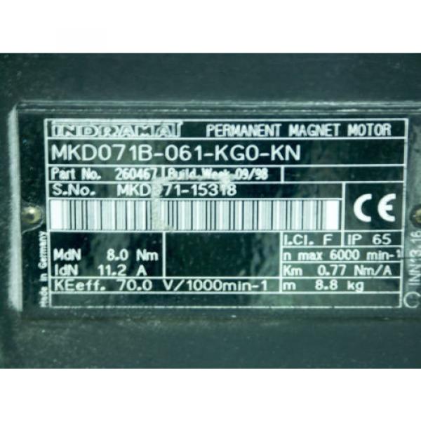 Rexroth France Mexico Indramat MKD071B-061-KG0-KN mit Kupplung Rotex GS 19/24 #3 image