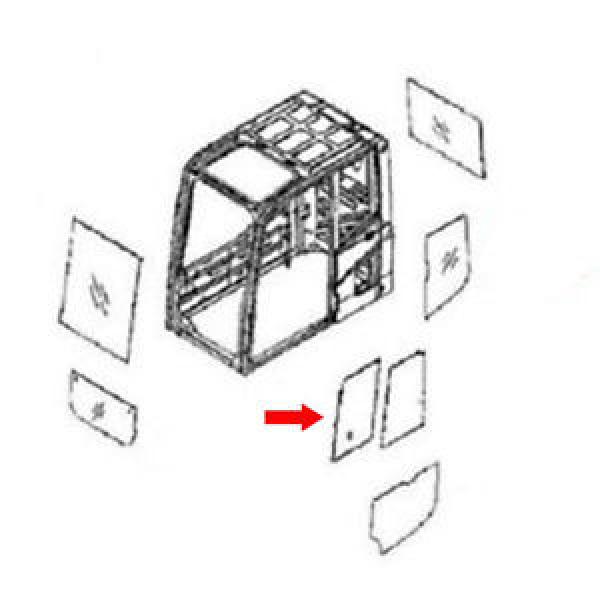 20Y-54-52850 Front Door Slide Glass for Komatsu Excavator PC240LC-7K PC240NLC-7K #1 image