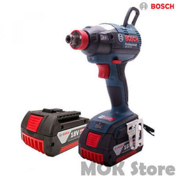 Bosch GDX 18V-EC Cordless li-ion Brushless Driver + 4.0Ah Battery x2 + Charger #1 image