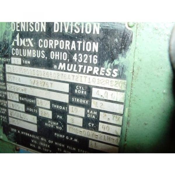 12 TON DENISON HYDRAULIC MULTIPRESS 12 STATION ROTARY TABLE, FANUC 90-30 CONTROL #2 image