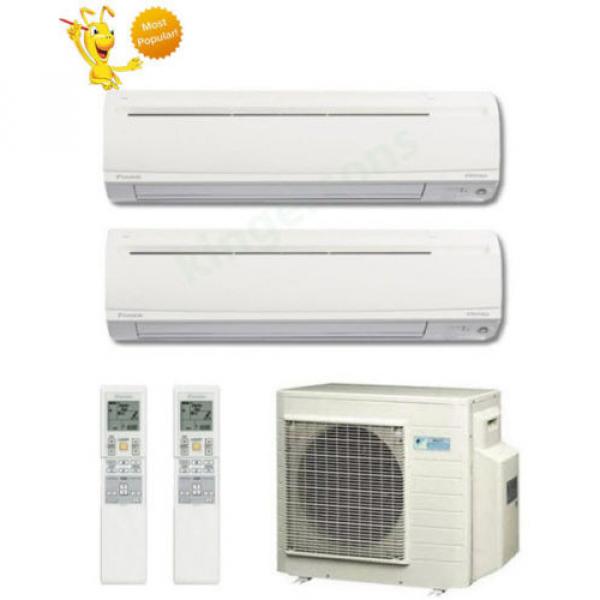 9000 + 18000 Btu Daikin Dual Zone Ductless Wall Mount Heat Pump Air Conditioner #1 image