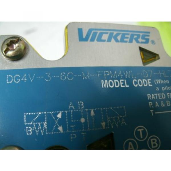 VICKERS HYDRAULIC VALVE DG4V-3-6C-M-FPM4WL-D7-HL7-60-EN623 #3 image