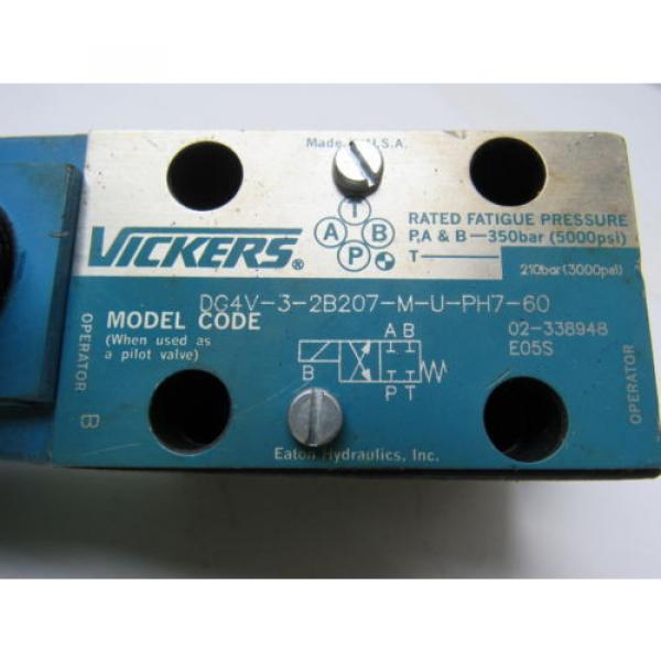 Vickers DG4V-3-2B207-M-U-PH7-60 Hydraulic Solenoid Valve W/110VDC Coil #8 image