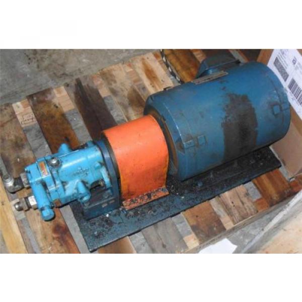 #250 Reliance AC Motor 215T P21G12D-LY 10-HP 230/460V + Vickers PVB5-RSY-21 Pump #5 image