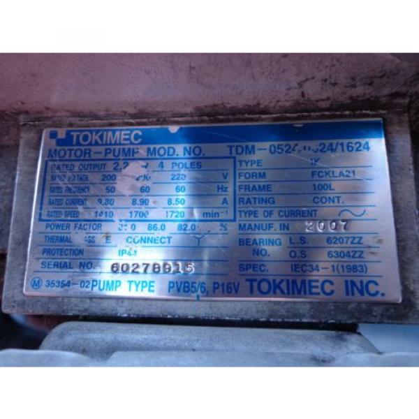 Tokimec Hydraulic Unit w/ Air Dryer TDM-0524/0624 /1624 P16V-RS-11-CMC-10-J #5 image