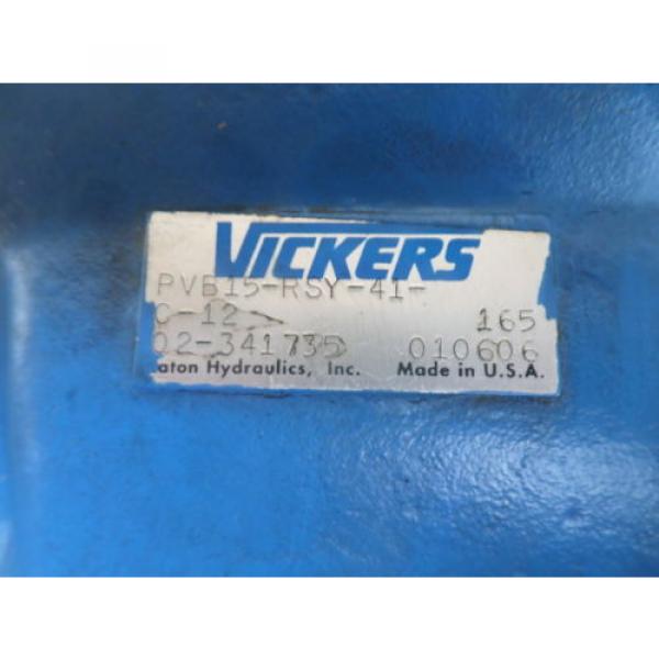 VICKERS HYDRAULIC PUMP PVB15-RSY-41-C-12 02-341735 PVB15RSY41C0234117 LMS mona #9 image