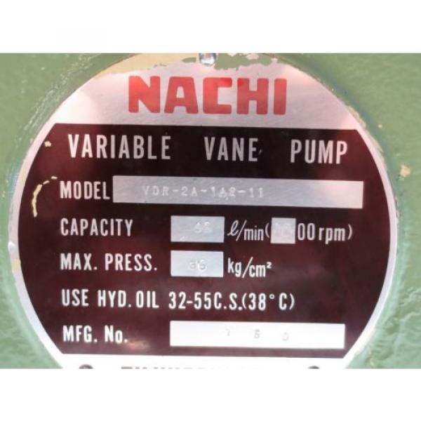 NACHI VARIABLE VANE PUMP VDR-2A-1A2-11 #3 image