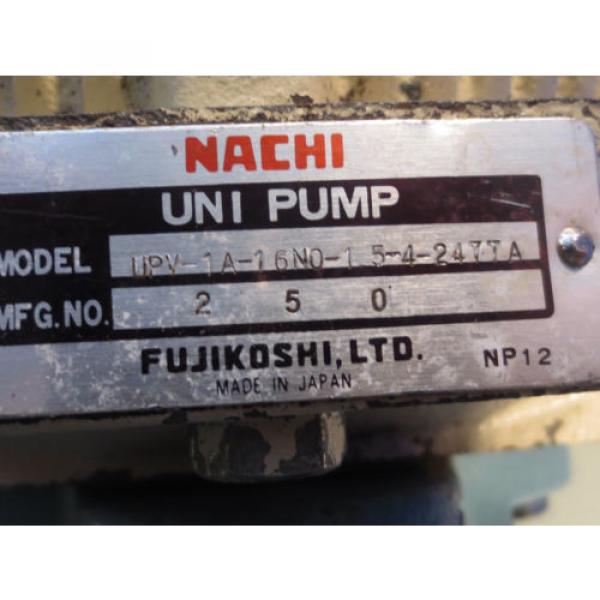 MEIDENSHA MEIDEN MOTOR LTF70-NR NACHI PUMP UPV-1A-16N0-15-4-2477A V15AIR-95 #3 image