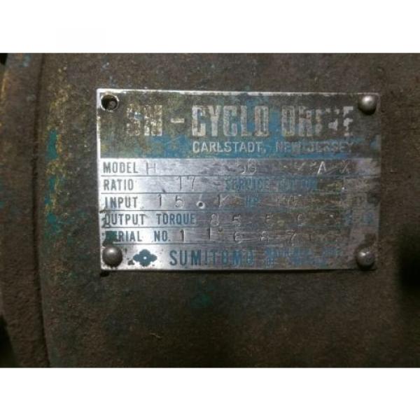 SUMITOMO SM-CYCLO GEARBOX MODEL H56 / RATIO 17 / INPUT HP 151 / RPM 1750 #5 image