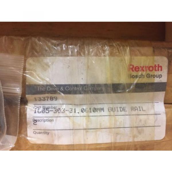 BOSCH REXROTH 1605-303-31, 0610mm GUIDE RAIL linear bearing rail #2 image