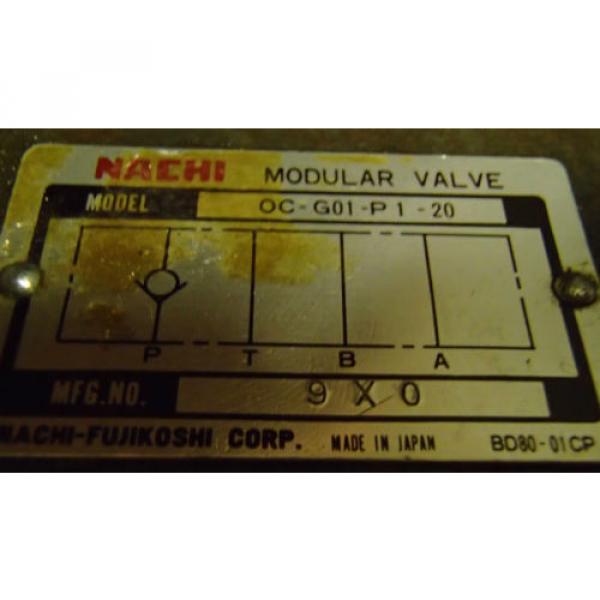 Nachi Modular Valve OC-G01-P1-20 _ OCG01P120 _ 9X0 #5 image