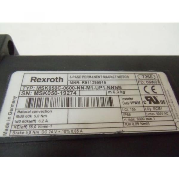 REXROTH MSK050C-0600-NN-M1-UP1-NNNN SERVO MOTOR Origin IN BOX #5 image